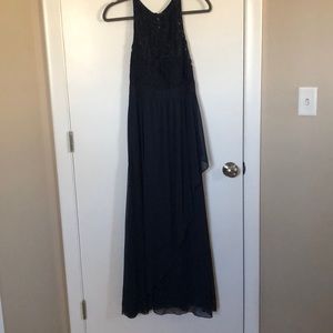 Adrianna papell navy long flowy dress size 6